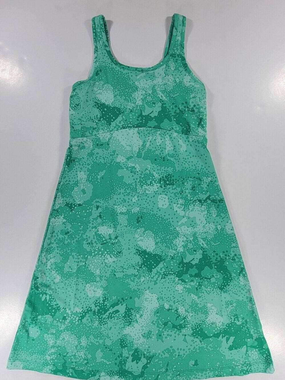 Columbia PFG Dress Womens XS Tank Style Green Stretch Performance Sun Dress